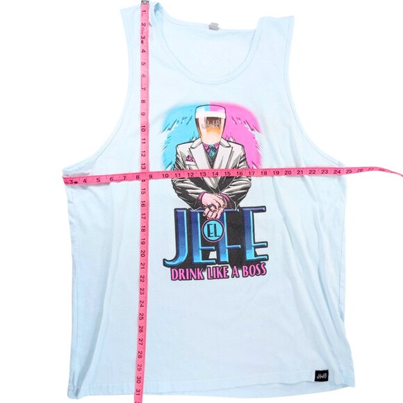 J.Wakefield 2XL El Jefe Hefeweisen Sleeveless Blue Graphic Tee Drink Like A Boss - Picture 6 of 8